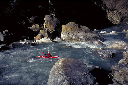 Kayaking the Langu Khola in Nepal